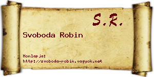 Svoboda Robin névjegykártya